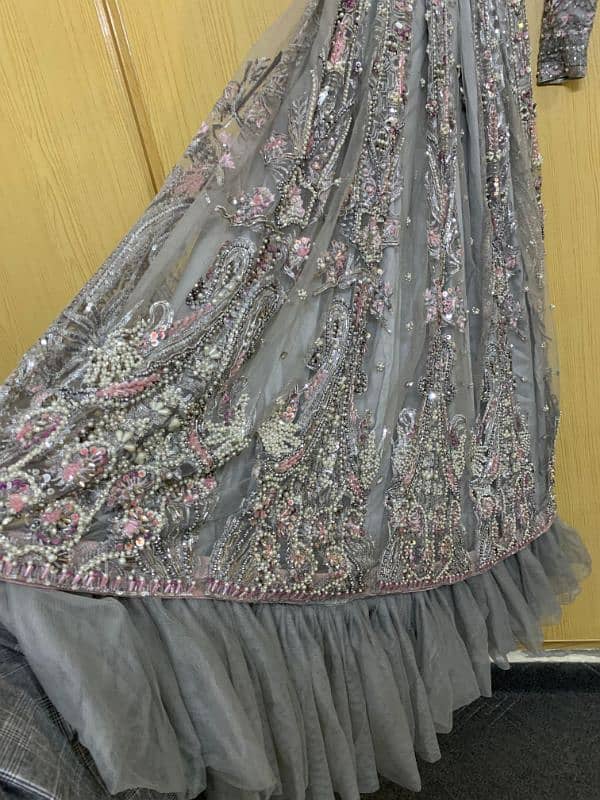 Grey Walima Bridal Maxi dress 9