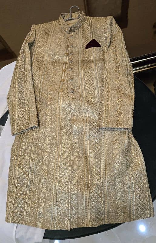 Beige color Sherwani 1