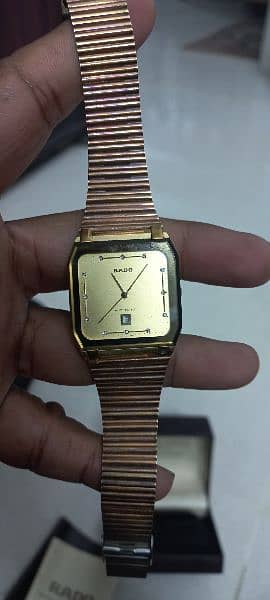 RADO wrist watch (GOLD PLATED and diamonds] 1