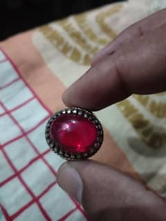 Anari yaqoot Chandi Ring