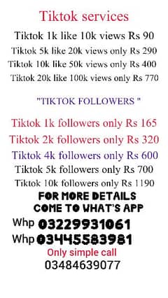 tiktok like followers and Facebook likes page followers