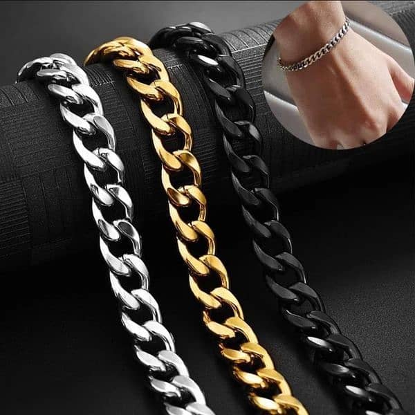 Plain Chain Bracelet GOLD • SILVER • BLACK 2