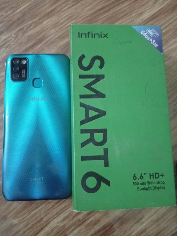 infinix smart 6 mobile urgent sale 3/64 box and mobile 2