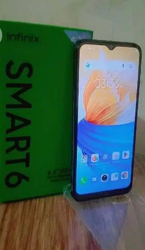 infinix smart 6 mobile urgent sale 3/64 box and mobile 5