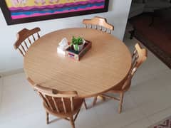 Interwood dining table with 4 chairs