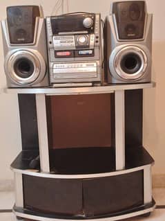 aiwa super t bass stero system with trolley