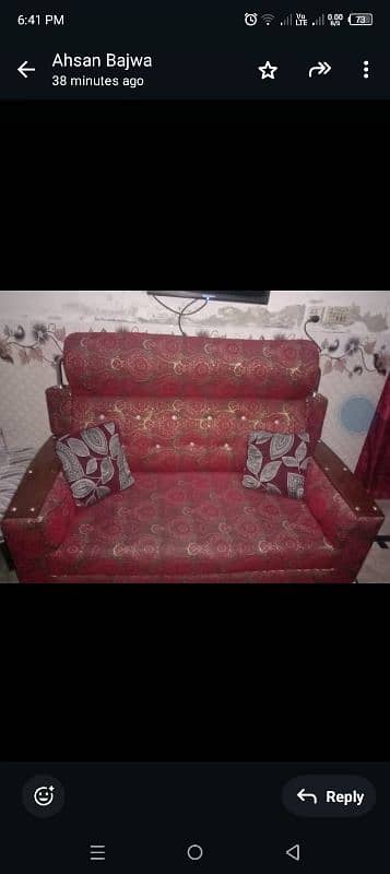 sofa set 6 seater new condition 1