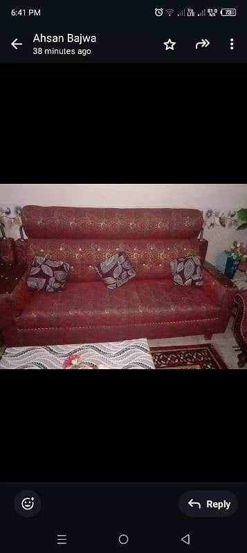 sofa set 6 seater new condition 2