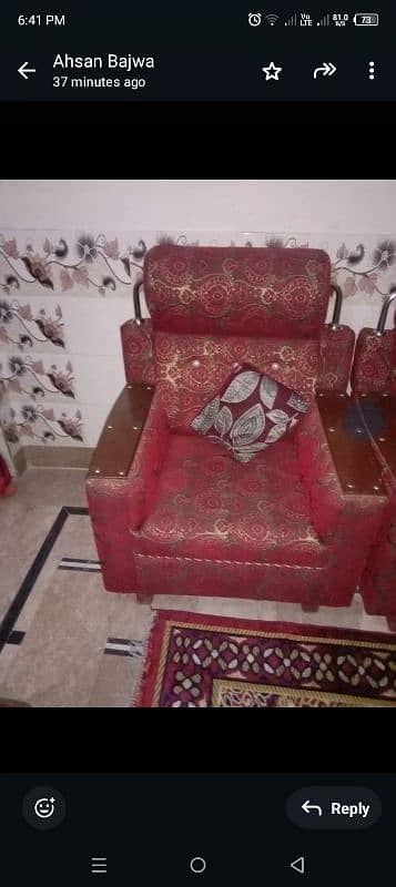 sofa set 6 seater new condition 3