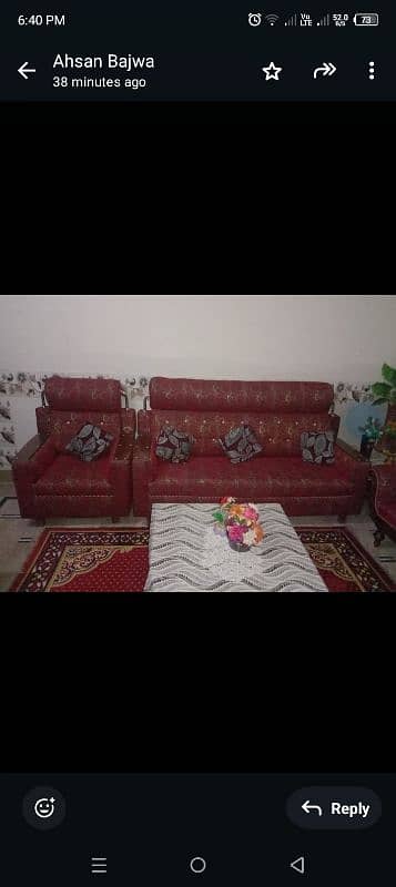 sofa set 6 seater new condition 5