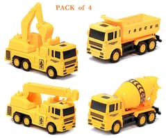 4 Piece Educational Children's Toy Warrior Engineering Vehicle Model