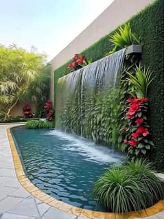 Waterfall - Fountain - Swimming Pool Stream Pond Landscaping Gardenin