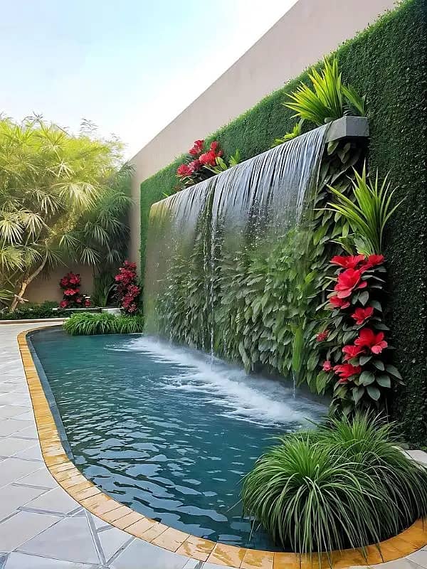 Waterfall - Fountain - Swimming Pool Stream Pond Landscaping Gardenin 0