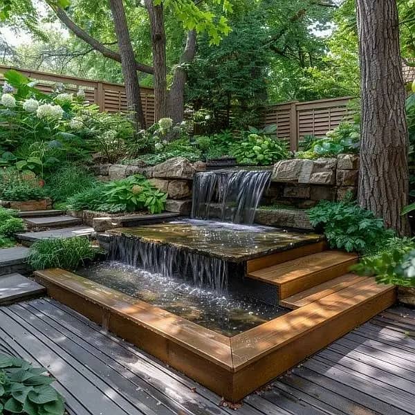 Waterfall - Fountain - Swimming Pool Stream Pond Landscaping Gardenin 15