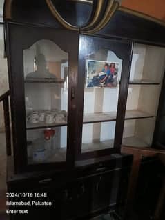 showcase with dressing table for sale