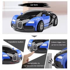 One-Step Car Robot Vehicle Model Action Figures Toy Transform Car