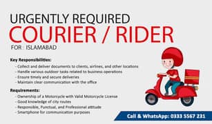 Courier / Rider Required