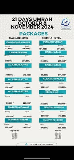 21 days Umrah pakg with best price