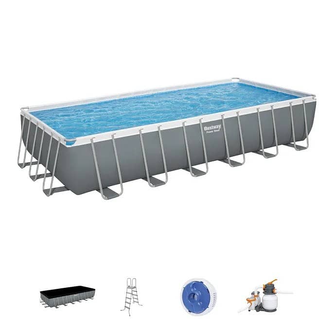 Bestway Power Steel "24' x 12' x 52" Above Ground Pool Set. 5