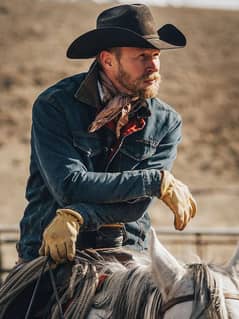 Wrangler Blanket Lined Denim Jacket in Rustic