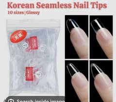 artificial transparnt nail extension imported Kore