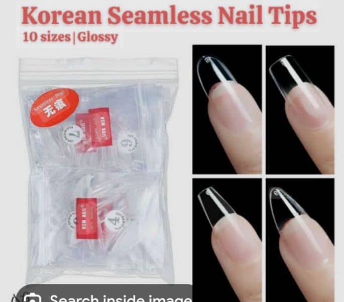 artificial transparnt nail extension imported Kore 0