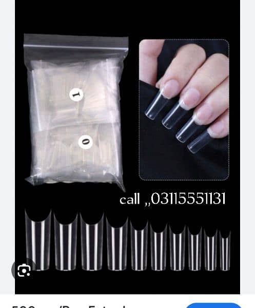 artificial transparnt nail extension imported Kore 1