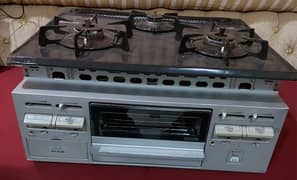 IMPORTED 3 BURNER GAS STOVE with MINI GRILL