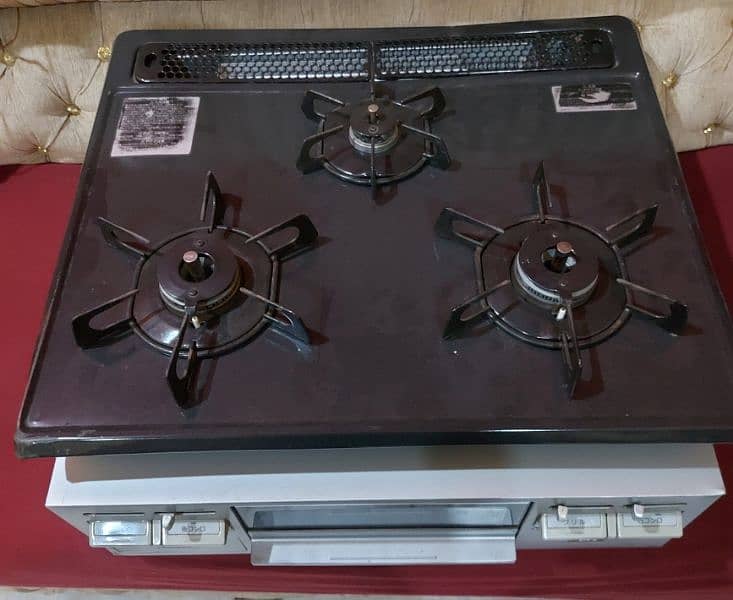 IMPORTED 3 BURNER GAS STOVE  CHULHA with MINI GRILL 2