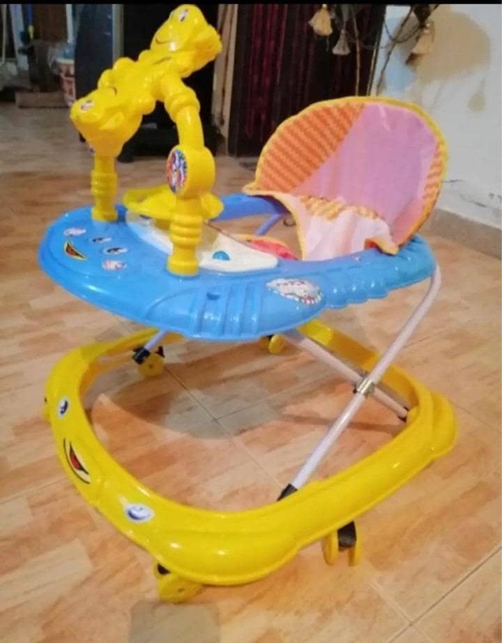 "Stroller Tricycle, Baby Walker & Swing with Mosquito Net - Kids Gear 8