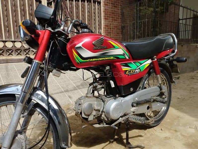 i want to sale my bike honda cd 70 2022 model 0