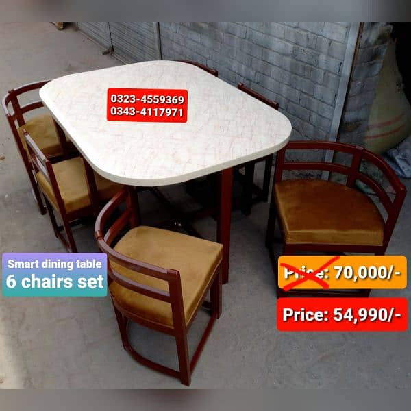 Smart dining table/round dining table/4 chair/6 chair/dining table 5