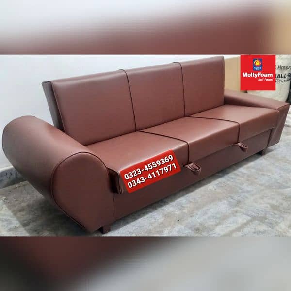 Molty double bed sofa cum bed/dining table/stool/Lshape sofa/chair 14