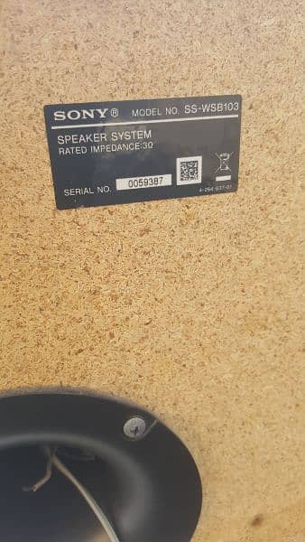 Sony SS WSB103 Subwoofer 10/10 6