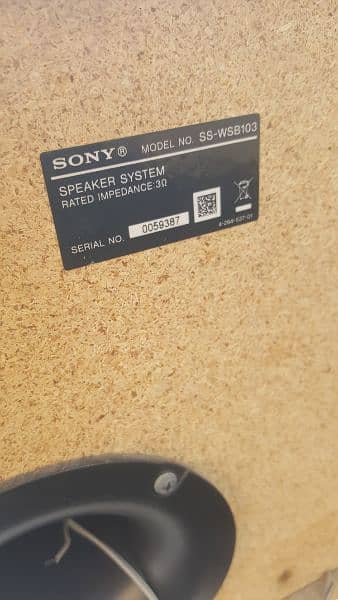 Sony SS WSB103 Subwoofer 10/10 7