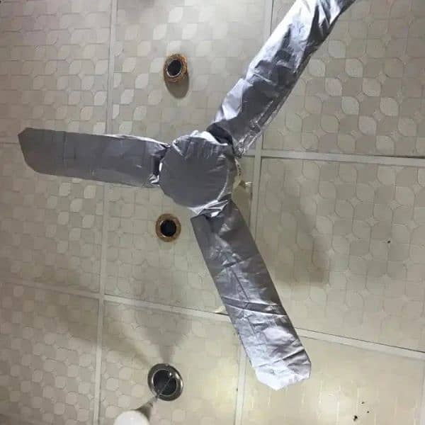 Dustproof Three Blades Ceiling Fan Covers with Motor Cover 0