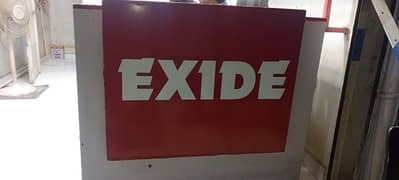 counter and logo exide battery 0