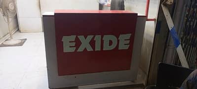 Exide battery counter and logo 0