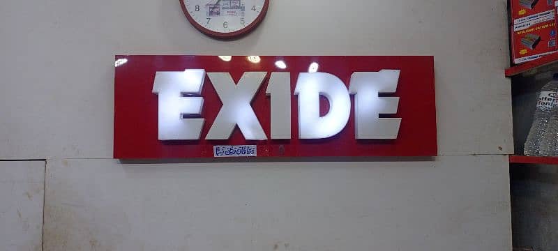 Exide battery counter and logo 2