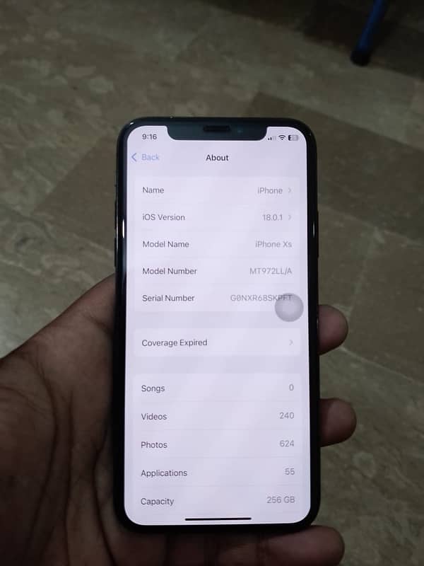 iphone XS 256GB PTA Approved 4