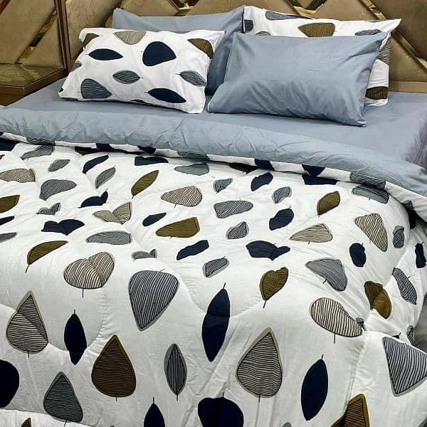 6 Pcs Double Bed Cotton Printes Bed Sheet[FREE DELIVERY] 0