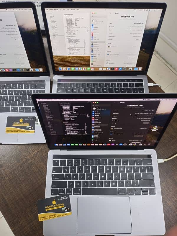 9 UNITS MACBOOK PRO 2018 CTO MODLE 13 TOUCHBAR I7 Q-C 16GB 512/1TB 1