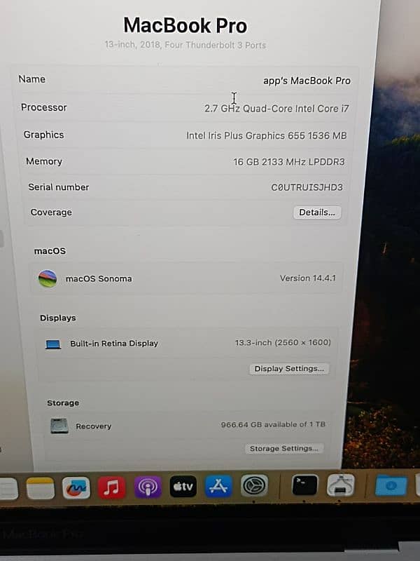 9 UNITS MACBOOK PRO 2018 CTO MODLE 13 TOUCHBAR I7 Q-C 16GB 512/1TB 5