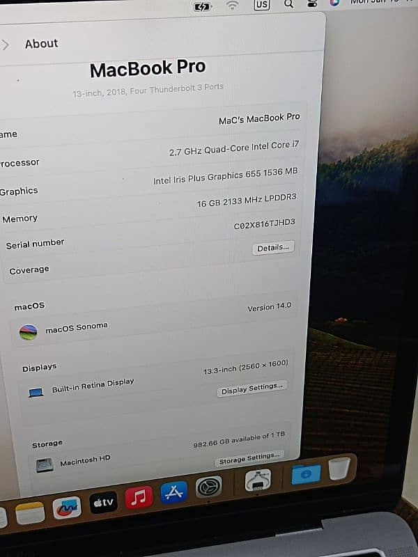 9 UNITS MACBOOK PRO 2018 CTO MODLE 13 TOUCHBAR I7 Q-C 16GB 512/1TB 8