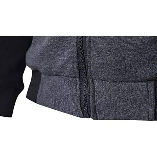 1 Pc Men's Fit Body Fleece Jacket-Grey 1