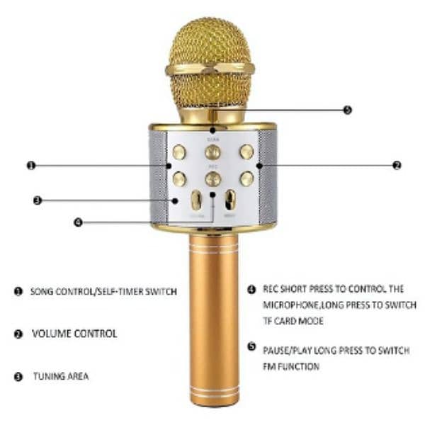 WS-858 Mic & Hifi Speaker, Bluetooth Karaoke Microphone, Best for Gift 4