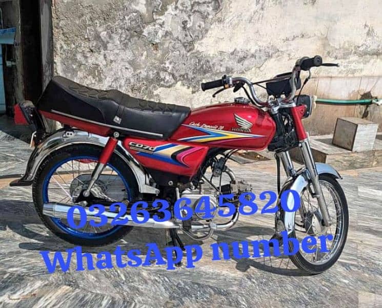 Honda CD 70 Bike 03/26/36/45/820/ WhatsApp 1