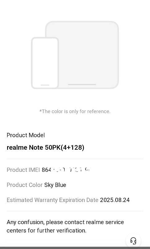 Realme note 50 4/128.11 Months wranti. 7