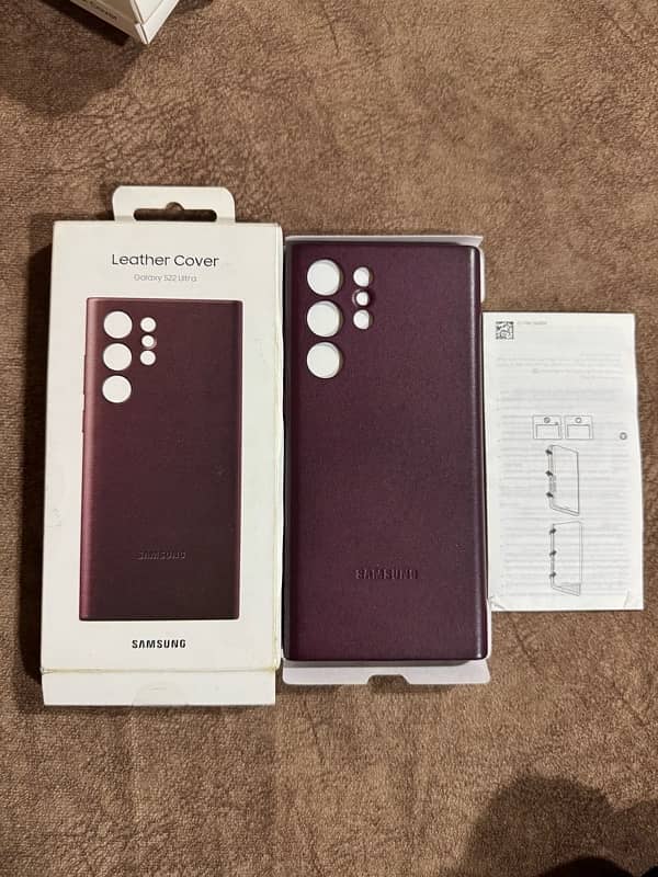 S22 Ultra Official Leather Case Burgundy 0