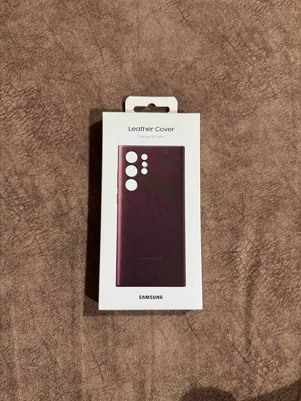 S22 Ultra Official Leather Case Burgundy 1